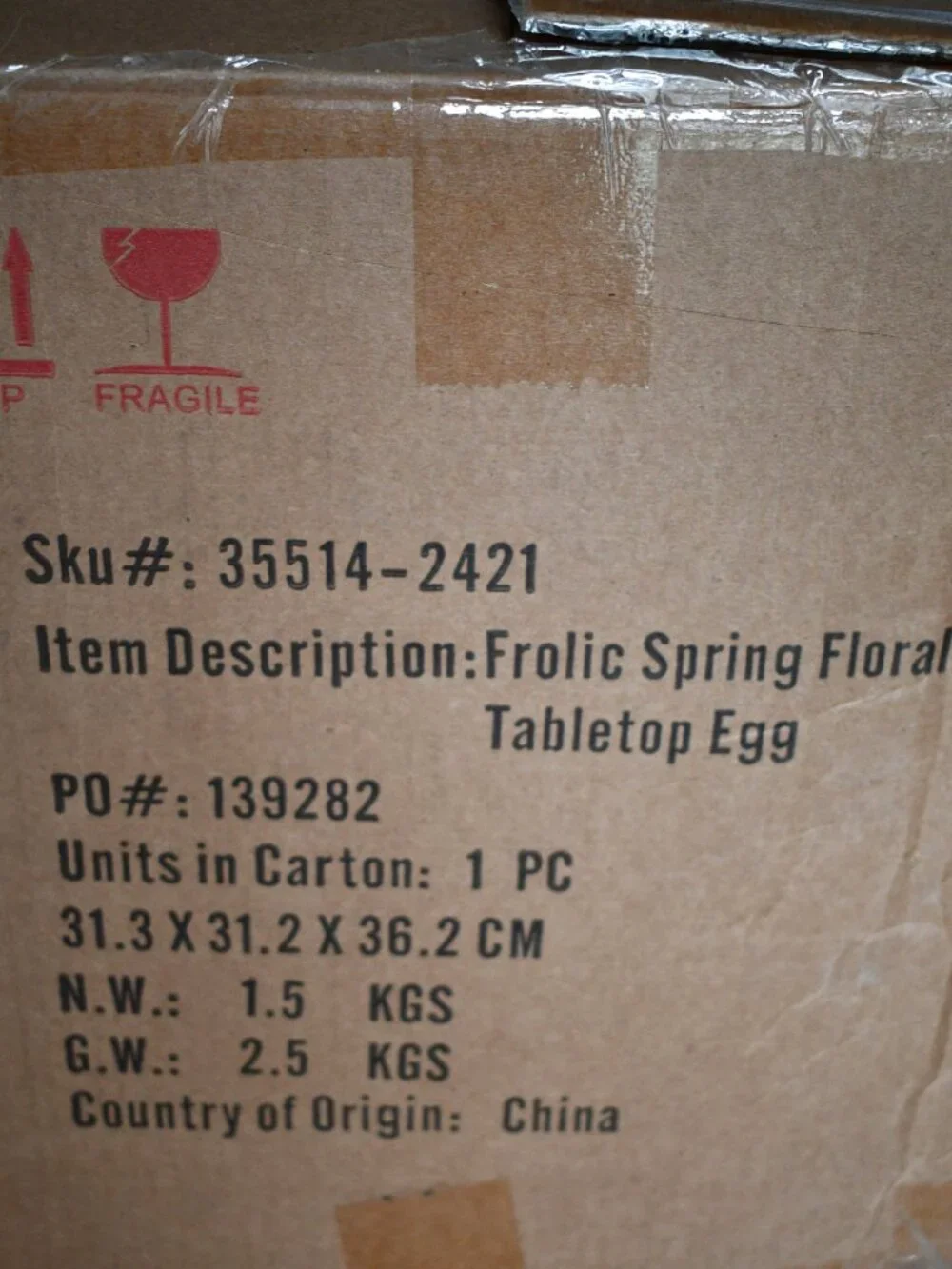 MacKenzie-Childs Easter Frolic Spring Floral Check Tabletop Egg Black #35514-242